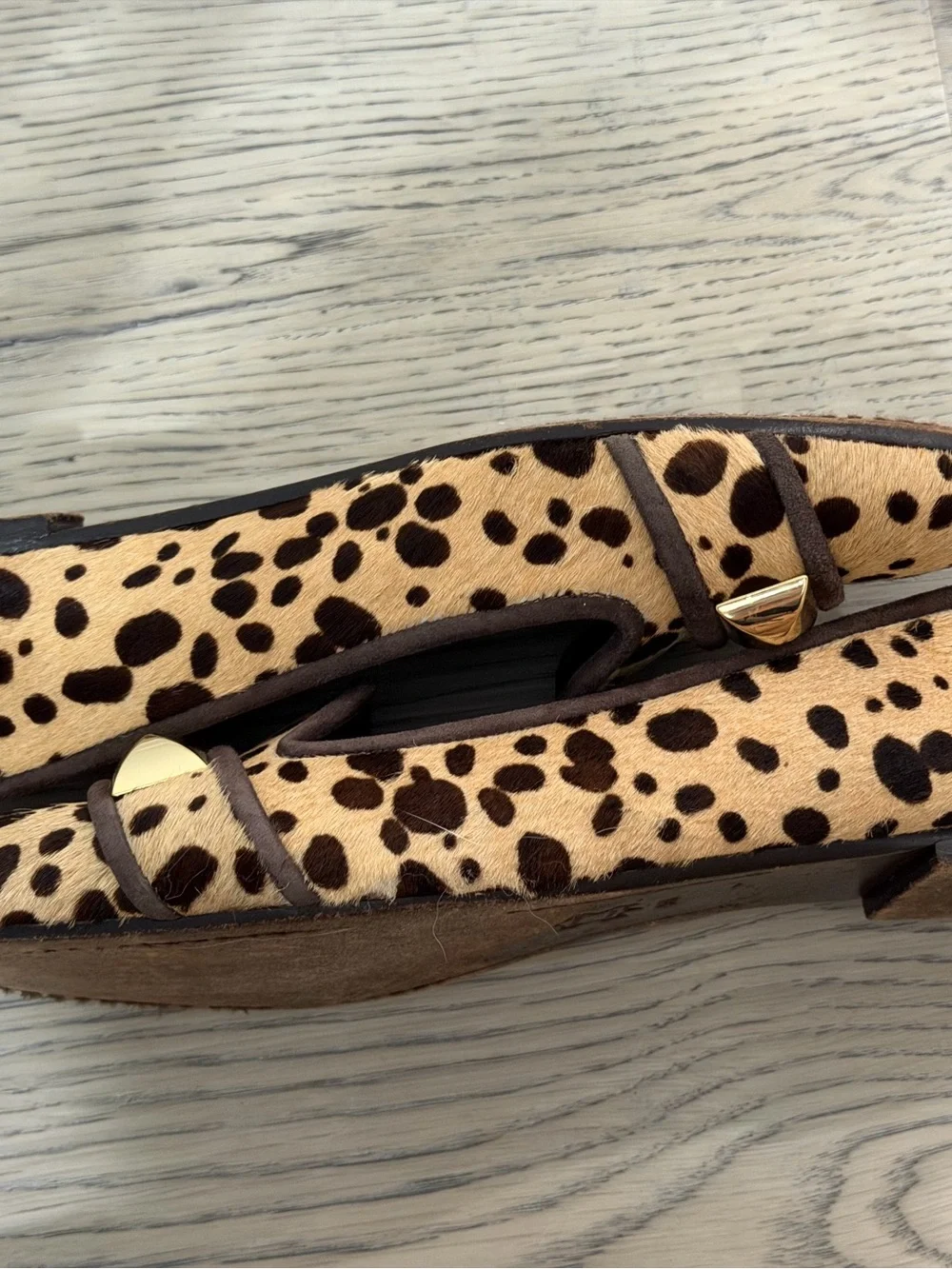 Tory Burch Studded Asher Loafer Animal Print Cheetah Pony Hair Flats 9 M $250